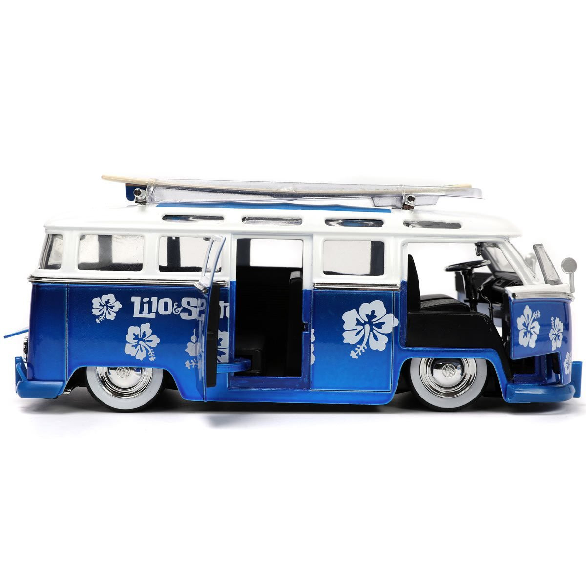 Jada 31992 1-24 Scale Volkswagen T1 Bus Candy Blue & White & Surfboard Lilo  & Stitch Disney D, 1 - City Market