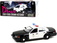 2001 FORD CROWN VICTORIA POLICE LAPD DRIVE MOVIE 1/24 SCALE DIECAST CAR MODEL BY GREENLIGHT 84143

