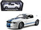 2011 FORD SHELBY MUSTANG GT350 WHITE & BLUE 1/18 SCALE DIECAST CAR MODEL BY SHELBY COLLECTIBLES SC351