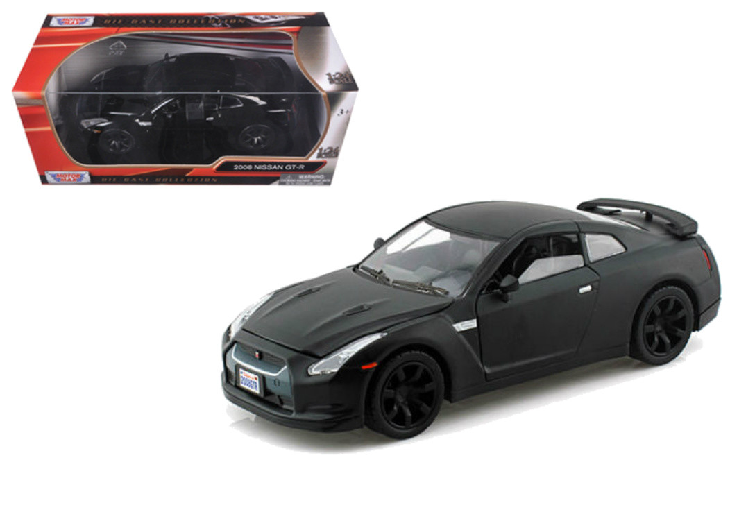 Motormax Diecast Model Car 73384 Black 1:24 2008 Nissan GTR 