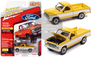 1983 FORD RANGER PICKUP TRUCK YELLOW WITH WHITE TWO TONE 1/64 SCALE DIECAST CAR MODEL BY JOHNNY LIGHTNING JLSP190

