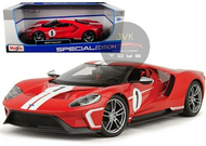 2017 FORD GT #1 RED HERITAGE EDITION 1/18 SCALE DIECAST CAR MODEL BY MAISTO 31384

