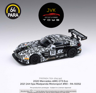 MERCEDES BENZ AMG GT3 EVO 2021 24H SPA #90 MADPANDA MOTORSPORTS 1/64 SCALE DIECAST CAR MODEL BY PARAGON PARA64 55351

