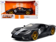 2017 FORD GT MATTE BLACK 1/24 SCALE DIECAST CAR MODEL BY JADA TOYS 33882