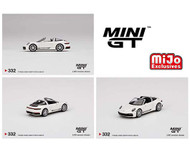 PORSCHE 911 TARGA 4S WHITE EXCLUSIVE 1/64 SCALE DIECAST CAR MODEL BY TSM MINI GT MGT00332
