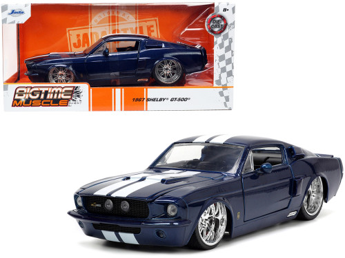 1968 FORD SHELBY MUSTANG GT500 1/24 SCALE DIECAST CAR MODEL BY JADA TOYS 33865