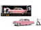 1955 CADILLAC FLEETWOOD PINK WITH ELVIS FIGURE 1/24 SCALE DIECAST CAR MODEL BY JADA TOYS 31007

