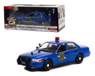 2008 FORD CROWN VICTORIA MICHIGAN STATE POLICE INTERCEPTOR 1/24 SCALE DIECAST CAR MODEL BY GREENLIGHT 85553