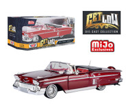 1958 CHEVROLET IMPALA SS LOWRIDER CONVERTIBLE BURGUNDY 1/24 SCALE DIECAST CAR MODEL BY MOTOR MAX 79025