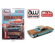 1962 CHEVROLET IMPALA HARD TOP PATINA RUST 1/64 SCALE DIECAST CAR MODEL BY AUTO WORLD CP7935