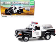 1996 FORD BRONCO OKLAHOMA HIGHWAY PATROL 1/18 SCALE DIECAST CAR MODEL BY GREENLIGHT 19114