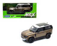 2020 LAND ROVER DEFENDER METALLIC BROWN 1/24 SCALE DIECAST CAR MODEL BY WELLY 24110