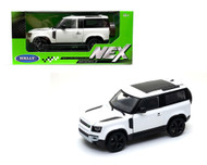 2020 LAND ROVER DEFENDER WHITE 1/24 SCALE DIECAST CAR MODEL BY WELLY 24110