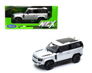 2020 LAND ROVER DEFENDER SILVER 1/24 SCALE DIECAST CAR MODEL BY WELLY 24110