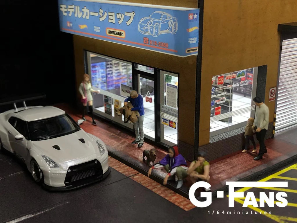 G-Fans 1:64 Diorama FF Car Models Showroom (710016) available now