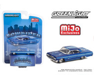 1964 CHEVROLET IMPALA SS BLUE LOWRIDER 4800 MADE EXCLUSIVE 1/64 SCALE DIECAST CAR MODEL BY GREENLIGHT 51463