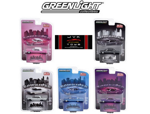 LOWRIDER SET OF 5 4800 MADE EXCLUSIVE 1/64 SCALE DIECAST CAR MODEL BY GREENLIGHT LRSET