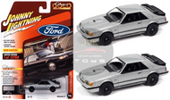 1986 FORD MUSTANG SVO SILVER FOXBODY 1/64 SCALE DIECAST CAR MODEL BY JOHNNY LIGHTNING JLSP247

