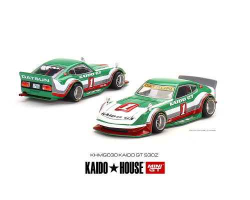 DATSUN FAIRLADY Z 240Z GT V2 GREEN LIMITED EDITION KAIDO HOUSE 1/64 SCALE DIECAST CAR MODEL BY MINI GT KHMG030