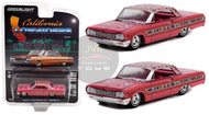 CALIFORNIA LOWRIDERS 1964 CHEVROLET IMPALA GYPSY ROSE 1/64 SCALE DIECAST CAR MODEL BY GREENLIGHT 63010 A