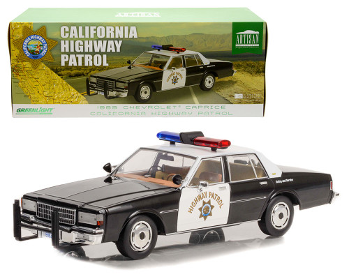1989 CHEVROLET CAPRICE POLICE CHP CALIFORNIA HIGHWAY PATROL ARTISAN COLLECTION 1/18 SCALE DIECAST CAR MODEL BY GREENLIGHT 19108

