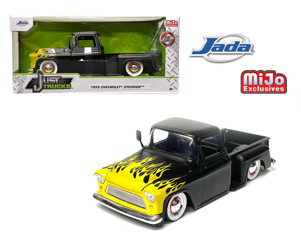 1955 CHEVROLET STEPSIDE PICKUP TRUCK 1/24 SCALE DIECAST CAR MODEL BY JADA  TOYS 34294