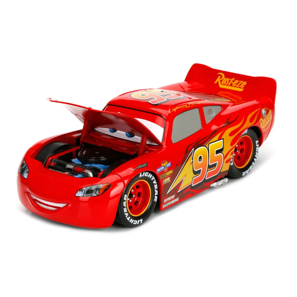 Lightning McQueen w/ Extra Wheels, Disney Pixar Cars - Jada Toys 97751 -  1/24 Scale Diecast Car