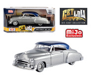 1950 CHEVROLET BEL AIR LOWRIDER SILVER 1/24 SCALE DIECAST CAR MODEL BY MOTOR MAX 79026

