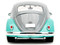 1959 VOLKSWAGEN BEETLE BUG GRAY & LIGHT BLUE VW 1/24 SCALE DIECAST CAR MODEL BY JADA TOYS 34229