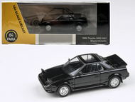 1985 TOYOTA MR2 MK1 WITH POP UP LIGHTS BLACK 1/64 SCALE DIECAST CAR MODEL BY PARAGON PARA64 55421