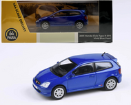2001 HONDA CIVIC TYPE R EP3 VIVID BLUE PEARL 1/64 SCALE DIECAST CAR MODEL BY PARAGON PARA64 55346