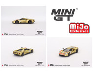 FORD GT HOLMAN MOODY HERITAGE EDITION GOLD EXCLUSIVE 1/64 SCALE DIECAST CAR MODEL BY MINI GT MGT00536