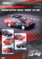 NISSAN SKYLINE 2000 TURBO RS-X HR31 #26 ADVAN LIVERY JTCC 1 1/64 SCALE DIECAST CAR MODEL BY INNO INNO64 IN64-R30-AD87 