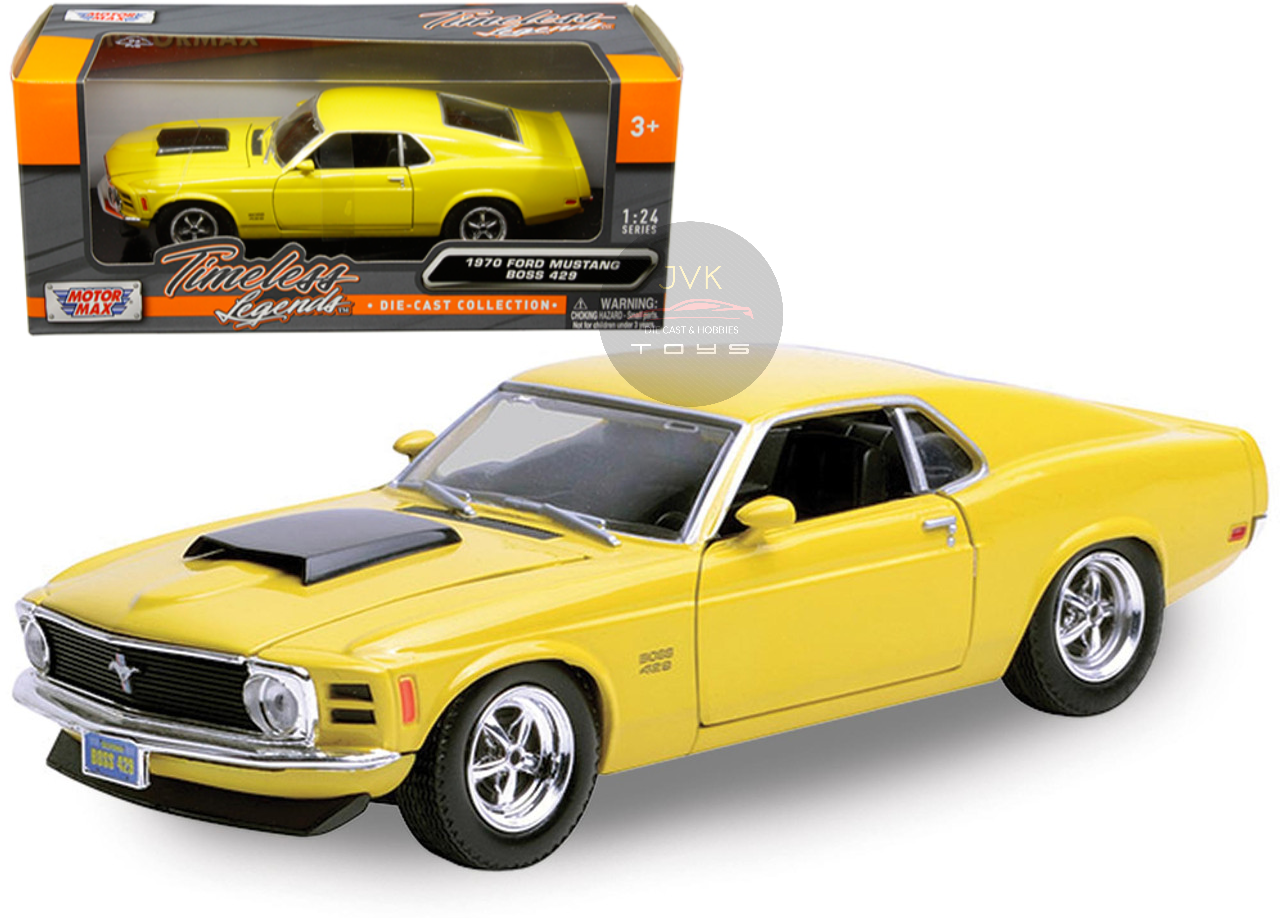 1970 FORD MUSTANG BOSS 429 YELLOW 1/24 SCALE DIECAST