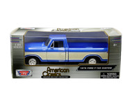 1979 FORD F-150 PICKUP TRUCK BLUE CREAM 1/24 SCALE DIECAST CAR MODEL BY MOTOR MAX 79346
