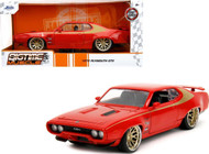 1972 PLYMOUTH GTX RED WITH GOLD GRAPHICS 1/24 DIECAST CAR MODEL BY JADA TOYS 34206

