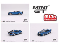 FORD SHELBY MUSTANG GT500 DRAGON SNAKE CONCEPT FORD PERFORMANCE BLUE 1/64 SCALE DIECAST CAR MODEL BY MINI GT MGT00568