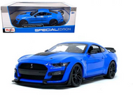 2020 FORD MUSTANG SHELBY GT500 BLUE 1/18 SCALE DIECAST CAR MODEL BY MAISTO 31452
