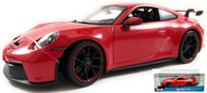 2022 PORSCHE 911 GT3 RED 1/18 SCALE DIECAST CAR MODEL BY MAISTO 31458