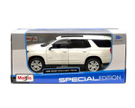 2021 CHEVROLET TAHOE WHITE 1/26 SCALE DIECAST CAR MODEL BY MAISTO 31533