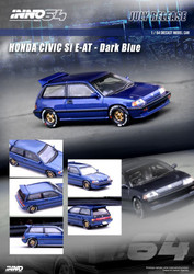 HONDA CIVIC Si E-AT DARK BLUE 1/64 SCALE DIECAST CAR MODEL BY INNO INNO64 IN64-EAT-DB
