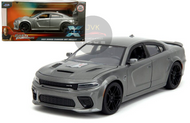 2021 DODGE CHARGER SRT HELLCAT GRAY FAST X FAST & FURIOUS 1/24 SCALE DIECAST CAR MODEL BY JADA TOYS 34472