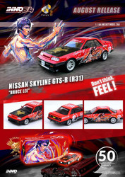 NISSAN SKYLINE GTS-R R31 BRUCE LEE 1/64 SCALE DIECAST CAR MODEL BY INNO INNO64 IN64-R31-BRUCELEE