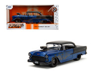 1955 CHEVROLET BEL AIR PRO STOCK BLUE WITH MATT BLACK 1/24 SCALE DIECAST CAR MODEL BY JADA TOYS 34721