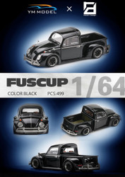VOLKSWAGEN BEETLE PICKUP TRUCK FUSCUP ROB3RT DESIGN CO-BRANDED FIRST CREATIVE MODIFICATION 1/64 SCALE RESIN MODEL BY YM MODEL FBEEBK