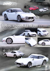 TOYOTA 2000GT MF10 PEGASUS WHITE 1989 1/64 SCALE DIECAST CAR MODEL BY INNO INNO64 IN64-2000GT-WHI