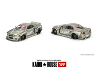 NISSAN SKYLINE GT-R R34 V4 1/64 SCALE DIECAST CAR MODEL BY MINI GT KAIDO HOUSE KHMG103