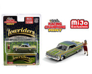 1964 CHEVROLET IMPALA SS LOWRIDER WITH FIGURE 1/64 SCALE DICAST CAR MODEL BY RACING CHAMPIONS RCCP1014