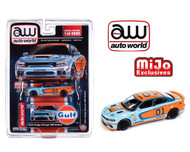 2021 DODGE CHARGER SRT HELLCAT GULF LIVERY 1/64 SCALE DIECAST CAR MODEL BY AUTO WORLD CP8084