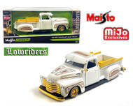 1950, CHEVY, CHEVROLET, 3100, PICKUP, TRUCK, LOWRIDER, BLUE, 1/24, SCALE, DIECAST, CAR, MODEL, BY, MAISTO, 32545